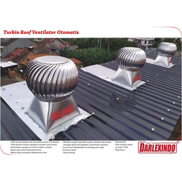 Turbin Ventilator Darlexindo Alumunium DX 60-24 L27 Stainless DXSs 60-24 L27