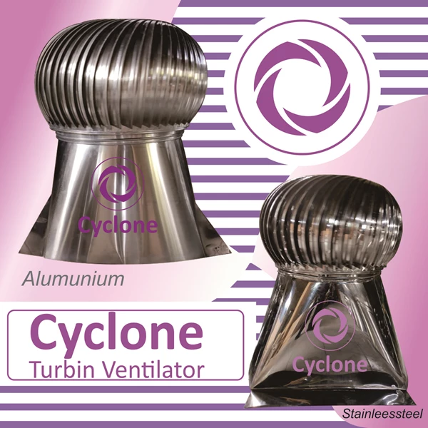 Turbin Ventilator Stainlees Steel/Alumminium Cyclone Untuk Industri