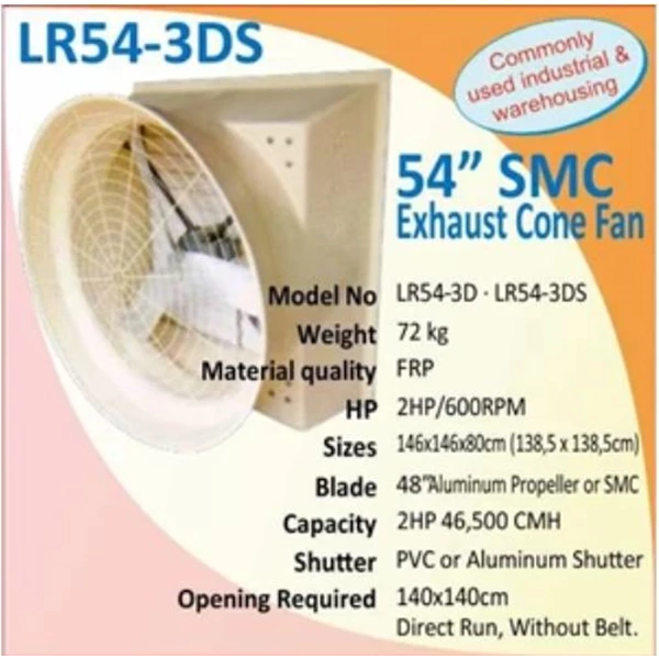 SMC Exhaust Cone Fan 54" 